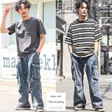 【ケミカルウォッシュデニムワイドカーゴパンツ】メンズパンツ ミリタリー ワークパ… | LUXSTYLE | 詳細画像5 