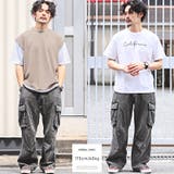 【ケミカルウォッシュデニムワイドカーゴパンツ】メンズパンツ ミリタリー ワークパ… | LUXSTYLE | 詳細画像6 