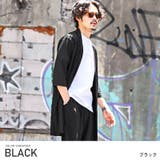 ブラック | メンズカーディガン ロング丈 無地 | LUXSTYLE
