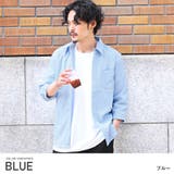 ブルー | メンズシャツ カットソー 7分袖シャツ | LUXSTYLE