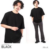 ブラック | 【ランダム針抜きワッフルクルーネックTシャツ】メンズTシャツ 無地 カットソー | LUXSTYLE