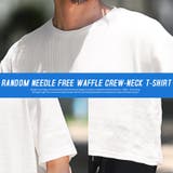 【ランダム針抜きワッフルクルーネックTシャツ】メンズTシャツ 無地 カットソー | LUXSTYLE | 詳細画像6 