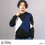 B | メンズトレーナー トップス クルーネック | LUXSTYLE