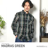 マドラスグリーン | メンズシャツ 胸ポケット ウィンドペン | LUXSTYLE