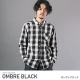オンブレブラック | メンズシャツ 胸ポケット ウィンドペン | LUXSTYLE