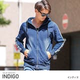 インディゴ | ※ボトムス別売り※ 無地 ジップパーカー | LUXSTYLE