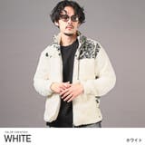 ホワイト | ボアジャケット メンズ ジップブルゾン | LUXSTYLE
