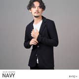 ネイビー | テーラードジャケット メンズ カルゼ素材 | LUXSTYLE