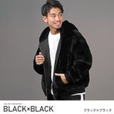ブラック×ブラック | ファーブルゾン メンズ フェイクファー | LUXSTYLE