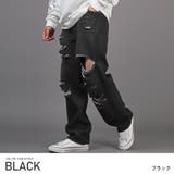 ブラック | デニムパンツ メンズ ワイド | LUXSTYLE