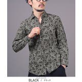ブラック | 長袖シャツ メンズ ホリゾンタルカラー | LUXSTYLE