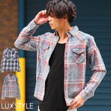 長袖シャツ メンズ チェック | LUXSTYLE | 詳細画像1
