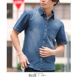 ブルー | 半袖シャツ メンズ デニムシャツ | LUXSTYLE