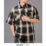 ブラウン | 半袖シャツ メンズ チェックシャツ | LUXSTYLE
