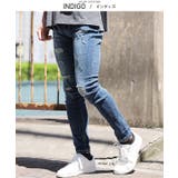 インディゴ | デニムパンツ メンズ ダメージデニム | LUXSTYLE