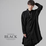 ブラック | シャツ 長袖 ロング丈 | LUXSTYLE