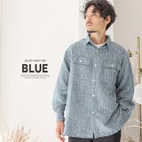 ブルー | シャツジャケット メンズ レディース | LUXSTYLE