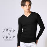 ブラック×Vネック | ニット ニットソー メンズ | LUXSTYLE
