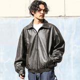 チャコール | ブルゾン ジャケット PUレザー | LUXSTYLE