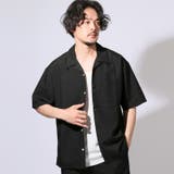 ブラック | ボトムス別売り 半袖シャツ 開襟シャツ | LUXSTYLE