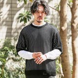 ブラック | Tシャツ 半袖 重ね着 | LUXSTYLE