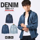 長袖シャツ デニムシャツ カジュアルシャツ | LUXSTYLE | 詳細画像1