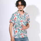 ブルー | 半袖シャツ オープンカラーシャツ アロハシャツ | LUXSTYLE