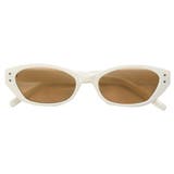 クリアホワイト×ライトブラウン | サングラス メンズ レディース | LUXSTYLE
