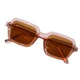 クリアピンク×ブラウン | サングラス スクエアサングラス ウェリントンサングラス | LUXSTYLE