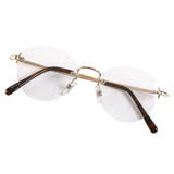 ゴールド×クリア | サングラス リムレスサングラス ラウンドサングラス | LUXSTYLE