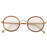 ゴールドブラウン×クリア | ラウンド サングラス レディース | LUXSTYLE