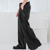 ブラック | レザーパンツ ワイドパンツ メンズ | LUXSTYLE