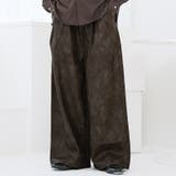 チャコール | レザーパンツ ワイドパンツ メンズ | LUXSTYLE