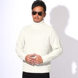 ホワイト | ニット メンズ タートルネック | LUXSTYLE