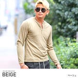 ベージュ | ロンＴ メンズ ヘンリーネック | LUXSTYLE