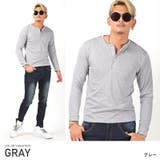 グレー | ロンＴ メンズ ヘンリーネック | LUXSTYLE