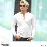 ホワイト | ロンＴ メンズ ヘンリーネック | LUXSTYLE