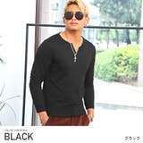 ブラック | ロンT メンズ キーネック | LUXSTYLE