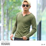 カーキ | ロンT メンズ キーネック | LUXSTYLE