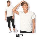 ホワイト | Tシャツ メンズ Vネック | LUXSTYLE