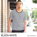 ブラック×ホワイト | Tシャツ メンズ スパンフライス | LUXSTYLE