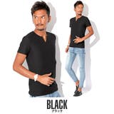 ブラック | Tシャツ メンズ キーネック | LUXSTYLE