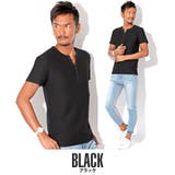 ブラック | ヘンリーネック Tシャツ メンズ | LUXSTYLE