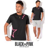 ブラック×ピンク | Tシャツ メンズ 半袖 | LUXSTYLE
