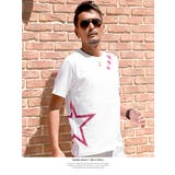 ホワイト×ピンク | Tシャツ メンズ 半袖 | LUXSTYLE