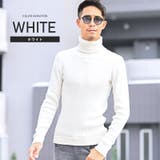 ホワイト | ニット タートルネック メンズ | LUXSTYLE