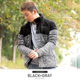 ブラック×グレー | 中綿ジャケット ブルゾン メンズ | LUXSTYLE
