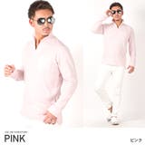 ピンク | イタリアンカラー ポロシャツ 長袖 | LUXSTYLE