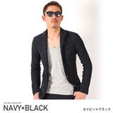ネイビー×ブラック | イタリアンカラー ジャケット メンズ | LUXSTYLE