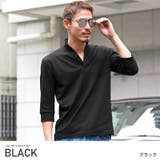 ブラック | イタリアンカラー ポロシャツ 7分袖ポロ | LUXSTYLE